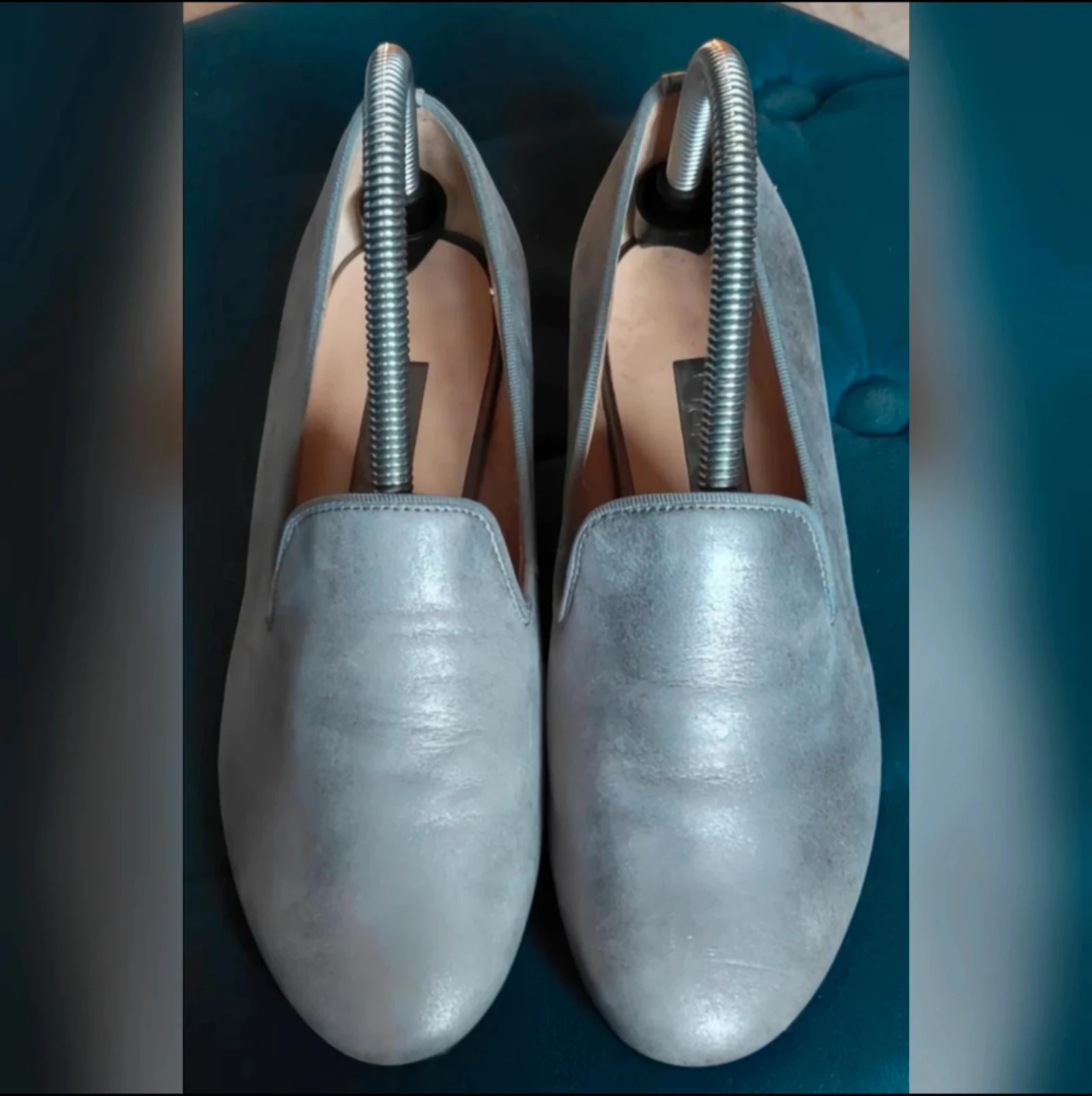 Beautiful metallic gray slip-on/loafers Gabor size 37 – photo 3